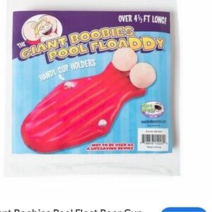Big Mouth Giant Boobies Pool Float Beer Cup Holders Boob Swimming Raft NWT